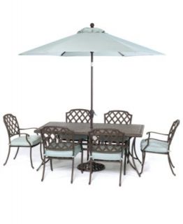 Belmont Outdoor Patio Furniture, 7 Piece Set (60 Round Dining Table