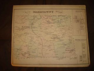 1876 Antique Maxatawny Township Kutztown Berks County Pennsylvania Map