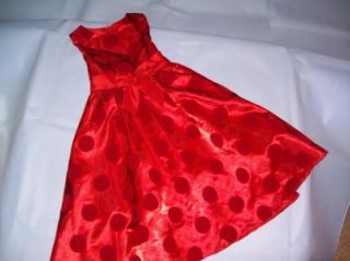 RARE Too Von Maur Girls Holiday Christmas Red Satin Embossed Dress Sz
