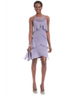 SL Fashions Petite Dress, Sleeveless Ruffled Tiered   Womens Dresses