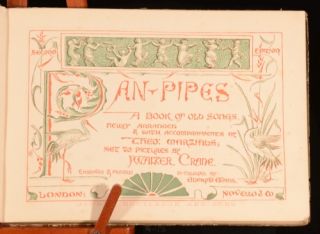 C1883 Pan Pipes A Book of Old Songs by Theo Marzials Illustrated by