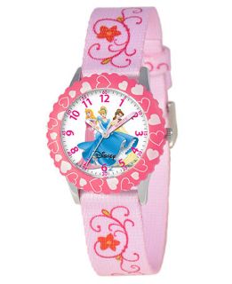 Disney Watch, Kids Princess Time Teacher Printed Nylon Strap 31mm