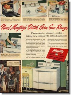 1948 Maytag Dutch Oven Gas Range Cook Stove Print Ad