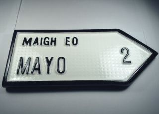 Old Irish County Mayo Road Sign from Ireland GAA