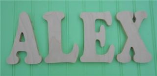 10 Size Unpainted Nursery Wood Wall Letters Wooden Name Child Baby $6