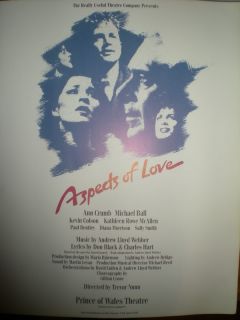 Aspects of Love The Really Useful Theatre Company 1989