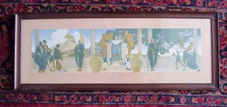 Great Antique 1906 Maxfield Parrish Old King Cole Print Original Frame