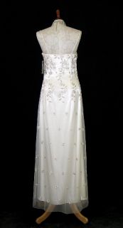 Jessica McClintock Gold and Ivory Embroidered Wedding Gown Size 10
