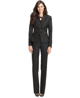 Tahari Suit, Stand Collar Notched Jacket & Pants