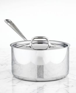 All Clad Stainless Steel Covered Saucepan, 3.5 Qt.