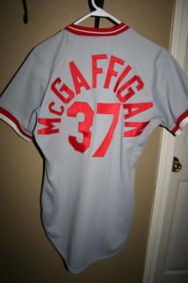1984 Cincinnati Reds Andy Mcgaffigan Game Used Jersey Mint Free