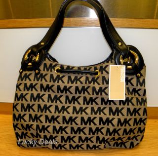 Michael Kors McGraw Tote MK Sig Handbag Bag Black