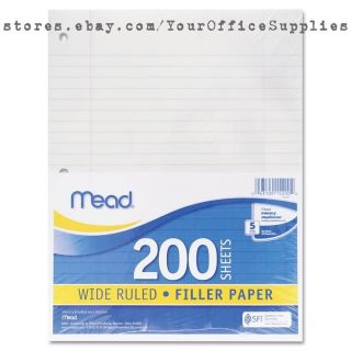 Mead Filler Paper Notebook Book Binder Wide Ruled Print