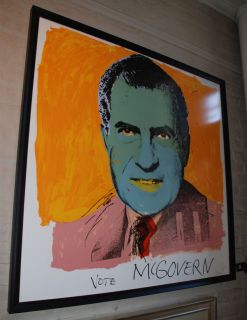 Signed Andy Warhol Screenprint Vote McGovern 1972