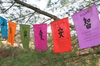 Affirmation Prayer Flag String Meditation Garden Banner Colorful