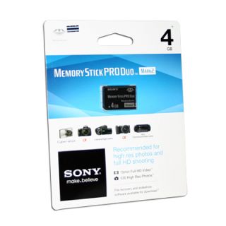 Sony Authentic Brand New MS MT4G 4GB Memory Stick PRO Duo Mark 2 Media