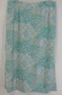 Maggie McNaughton Blue Paisley Floral Print Long Skirt Womens Plus