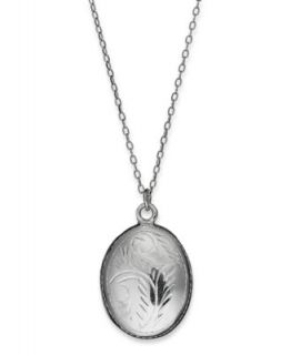 Giani Bernini Sterling Silver Necklace, Open Filigree Sparkle Pendant