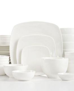 White Elements Dinnerware, Cressida Square 42 Piece Set   Casual