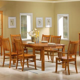 Meadowbrook Dining Room 7 Piece Set Table Chairs Light Pine Finish