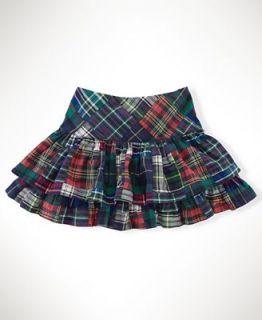 Ralph Lauren Girls Skirt, Girls Patchwork Ruffle Skirt