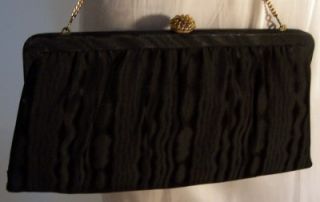 stunning hl harry levine 50s purse in a silky black