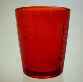Ounce Ruby Red Bar Shot Glass or Measuring Cup