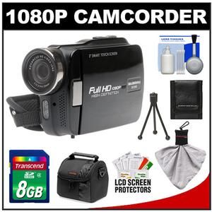 Video Camcorder & Case with 8GB Card + Case + Cleaning Accessory Kit