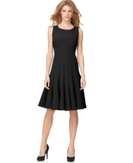 Calvin Klein Sleeveless Pleated A Line Dress, also available in petite