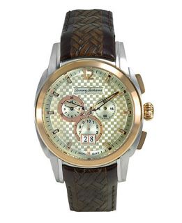 Tommy Bahama Watch, Mens Swiss Chronograph Dark Brown Textured