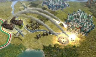 Ranged fire from behind enemy lines in Sid Meiers Civilization V