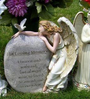 In Loving Memory Guardian Angel Memorial Garden Stone