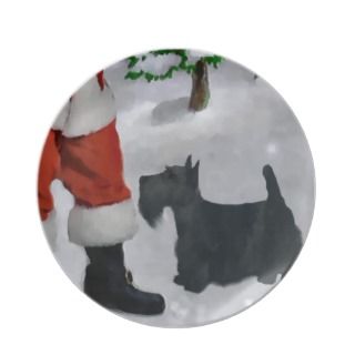 Scottish Terrier Lovers Christmas Plates
