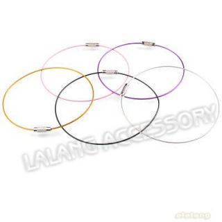 50 Mixed Colorful Steel Memory Wire Cord Bracelet Bangle for Beading