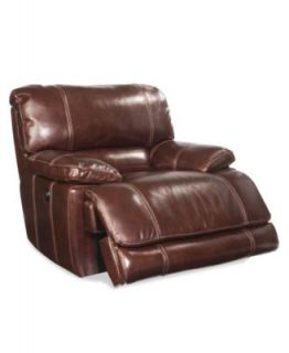 II Leather Seating with Vinyl Sides & Back Glider Recliner Chair, 45