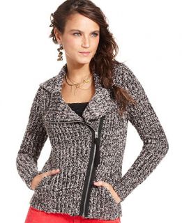 Free People Sweater, Long Sleeve Knit Asymmetrical Zipper   Womens