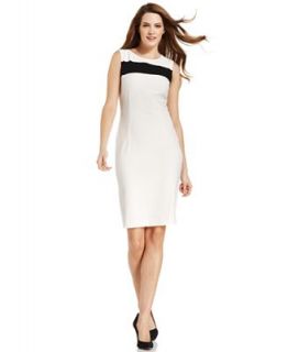 Calvin Klein Dress, Sleeveless Colorblock Sheath