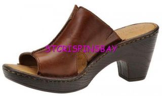 Born Melyssa Rust Sandals Slides 9 New Womens Shoes Retail $85 Leather