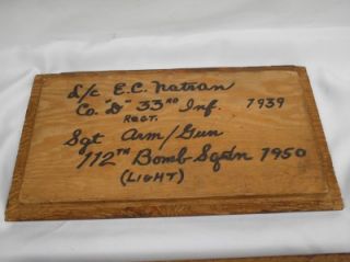 Antique US Army Soldier Keepsake Mens Wood Dresser Box Personalized