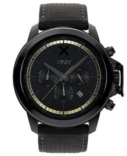 XNY Watch, Mens Chronograph Urban Expedition Black Rip Stop Nylon