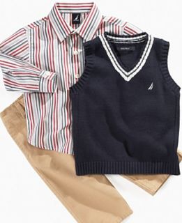 Nautica Kids Sportswear Set, Little Boys 3 Piece Sweater Vest Set