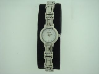 Bulova Ladies Silver Tone Bracelet Watch 96L90