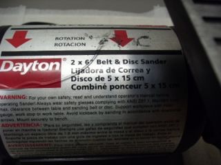 Dayton 2 x 6 Belt Disc Sander