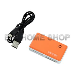 USB 2 0 CF SD XD M2 TF MS Memory Card Reader Writer Orange USA