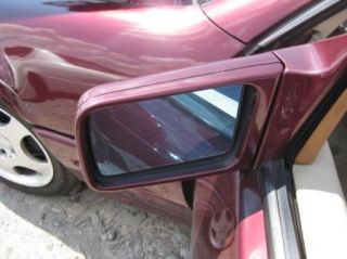 Mercedes Benz R129 SL Left Driver Side View Mirror Door Maroon Red OEM
