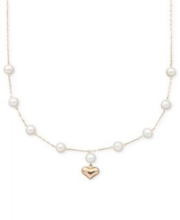 Pearl Necklace, Childrens 14k Gold Cultured Freshwater Pearl Heart