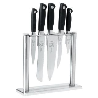 Mercer Cutlery 6 Piece Genesis Forged Knife Glass Block Set M20000