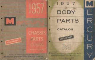 These two rare 1957 Mercury Parts Catalogs were originally published