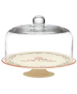 Lenox Serveware, Holiday Illustrations Domed Cake Stand   Happiness is
