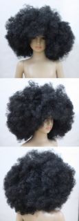 Halloween Mens Black Afro Curly Wig Unisex Fancy HA1